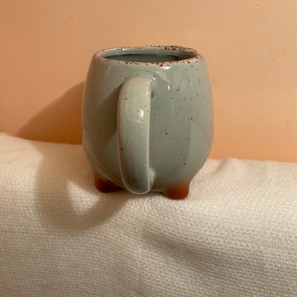 Gray Speckled Elephant Tea Coffee Mug Tea Bag Holder Whimsical and Fun - Picture 5 of 7